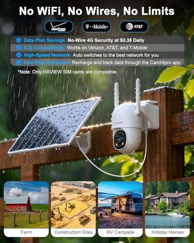 Image of 4G LTE Cellular Solar Security Camera Outdoor Wireless, No WiFi