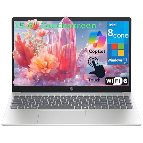 HP Touchscreen Laptop Computer for College Student Home Study & Business, 32GB DDR4 RAM, 1TB PCIe SSD, Intel 8-Core Processor, 15.6", WiFi 6, BT 5.4, HDMI, Moonlight Blue, Windows 11 Pro, Type-C HUB