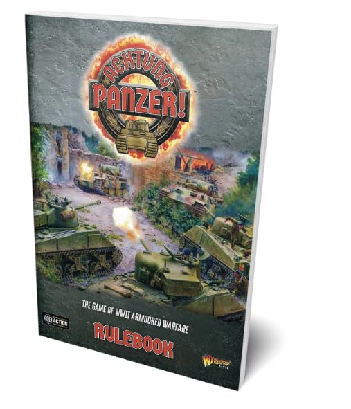 Wargames DeliveredAchtung Panzer Blood & Steel Starter Set Miniature Figure Kit Includes 1/56 Miniatures, 5 Tanks, Ruined Farmhouses, Asset & Event Cards, Damage Markers, Tokens by Warlord Games