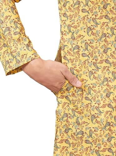 Image of Studio Shringaar Men's Cotton Relaxed Fit Straight Kurta