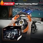 PXN PC Racing Wheel, V3 PRO 180 Degree Universal USB Car Sim Game Steering Wheel with Pedals for PC, Xbox One, Xbox Series S/X, PS3, PS4, Switch - Image 3
