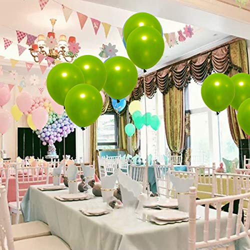 Elecrainbow 12 Inches 320 Grams Thickened Light Green Balloons,Green Party Supplies For Birthday Wedding Baby Shower St Patrick's Day Thanksgiving Jungle Woodland Animal Party,100 Count #TOP5