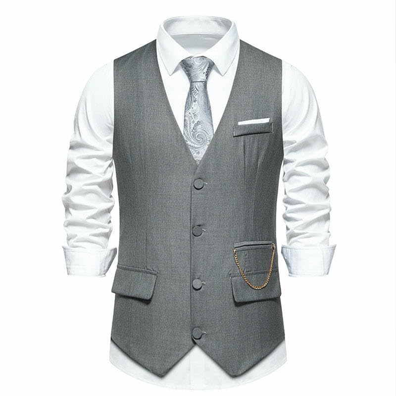 Chaleco de tweed vintage con cuello en V de sastería premium británica 5