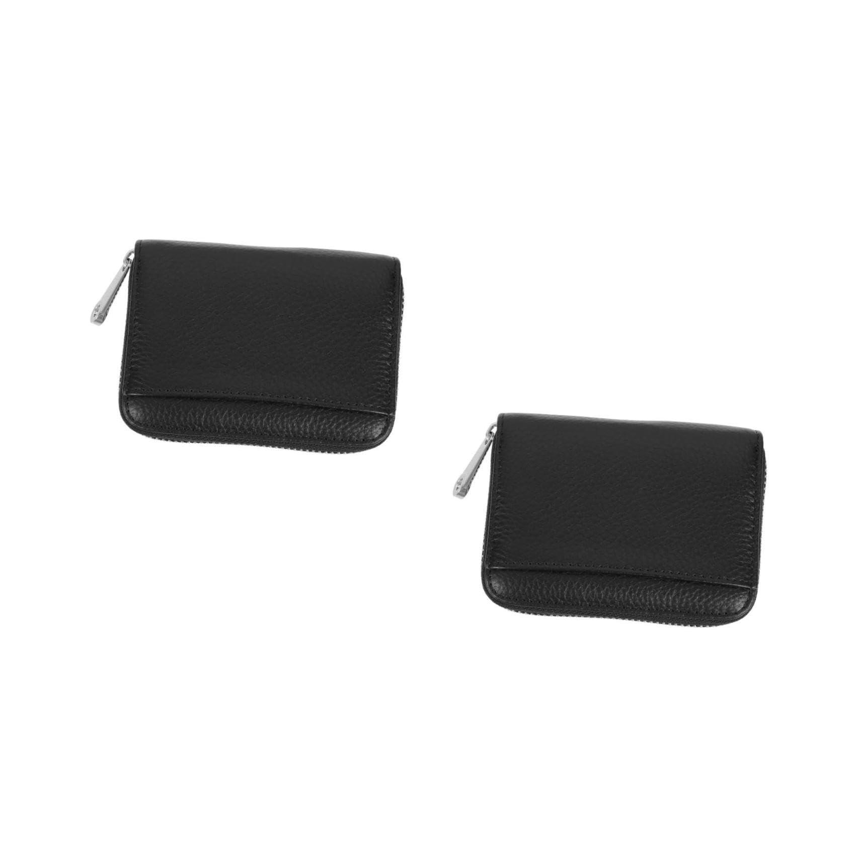 Pochette de rangement pour cartes d'identité et crédit étui zippé noir