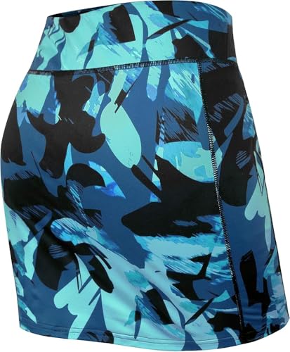 Image of Mehrang Skirt with Shorts for Women's & Girl's Solid High Waist Flared Skater Short Mini Skirt