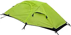NAUTIKA, Barraca de camping individual Modelo WIndy com capacidade para 1 pessoa. Coluna d’água de 2.500mm. Modelo Bivaque de Fácil Montagem Super Leve. Verde Neon e Preto