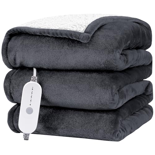 HYLEORY Heated Electric Blanket Throw 50'x60' Soft...