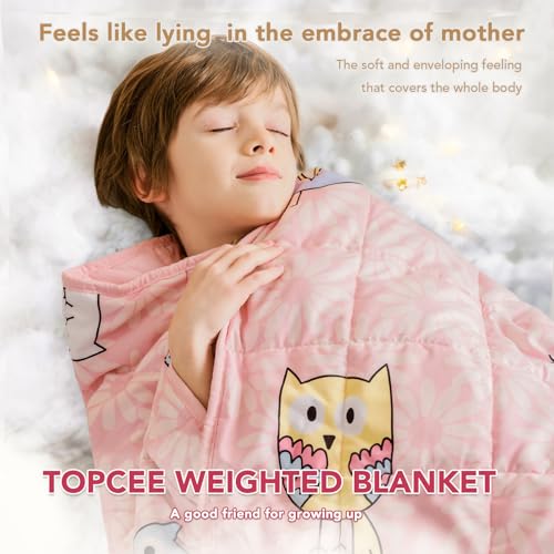 Topcee Weighted Blanket (3 lbs, 36" x 48") Cooling Throw Heavy Blanket for Sleeping Apply to 20-40 lbs, Soft Thick Breathable Blanket with Glass Bead, Easy Care