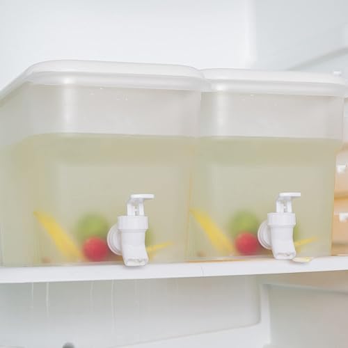 Miniatura 9 de Paquete de 3 dispensadores de bebidas para nevera con espita, dispensador de bebidas para refrigerador de 0.9 galones, dispensador de limonada de