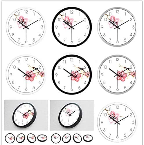 Horloge murale chambre sans tic-tac avec design fleur moderne