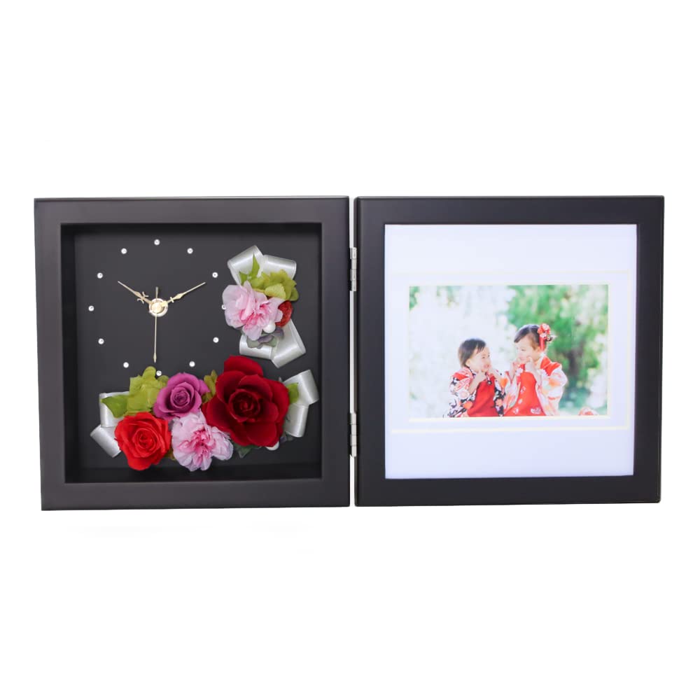 Amazon|プリザーブドフラワーフォトクロック Arvo Deux 【オリジナル