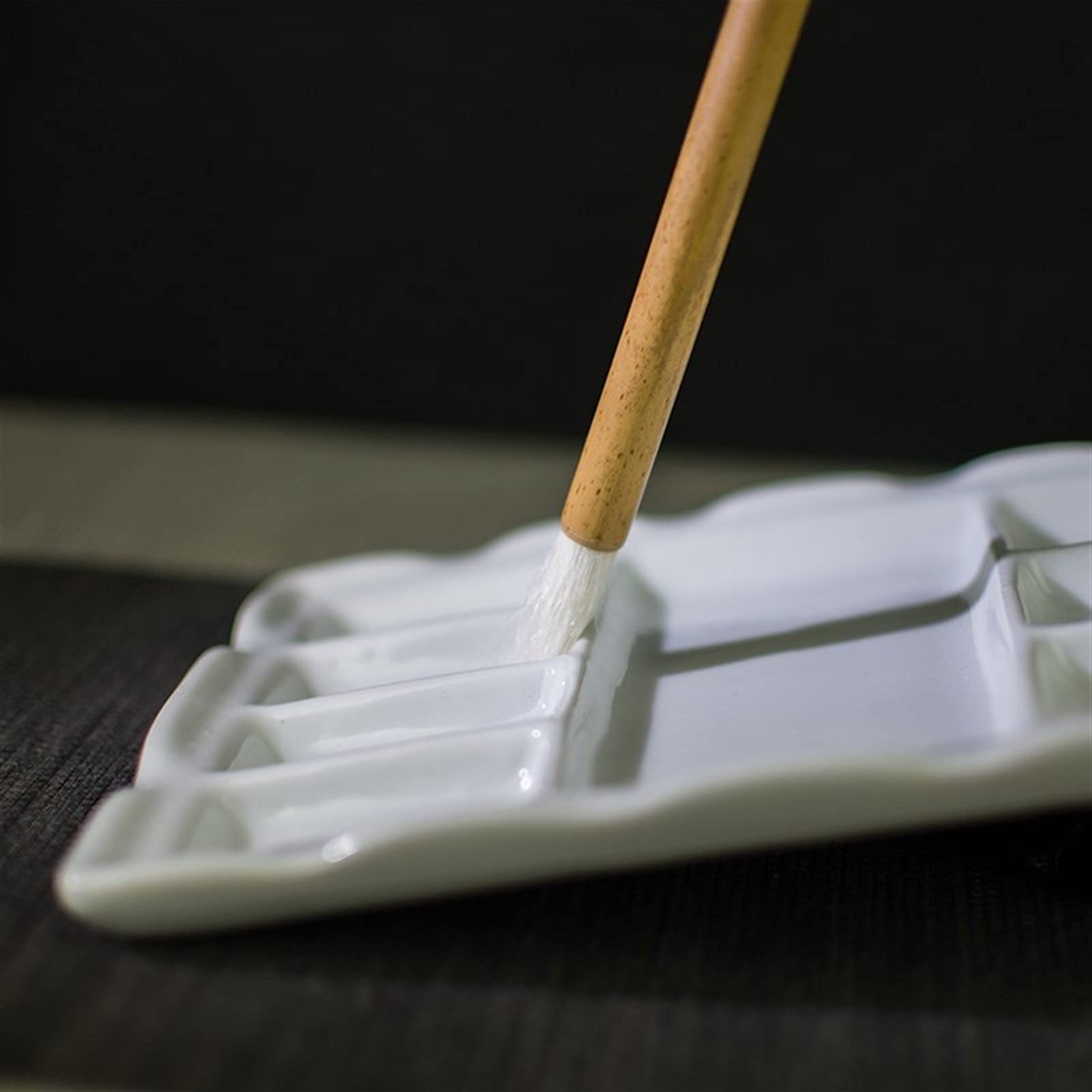 Biała porcelanowa paleta gwasz akwarela paleta kwadratowa paleta artykuły artystyczne, idealne do akwareli, gwaszu, obrazu olejnego.