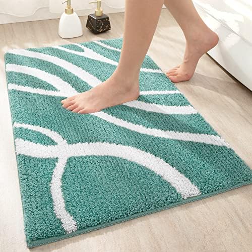 DEXI Non Slip Bath Mat 40 x 60 cm,Super Soft Bathroom Mat,Extra Water Absorbent,Machine Washable Dry Fast Bath Rug for Tub,Bathroom and Shower,Dark Grey