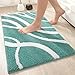 DEXI Tappetino da Bagno Antiscivolo,Tappeto Bagno in Microfibra,Morbido,Assorbenti d'Acqua,Lavabili in Lavatrice(40 x 60 cm,Turchese)