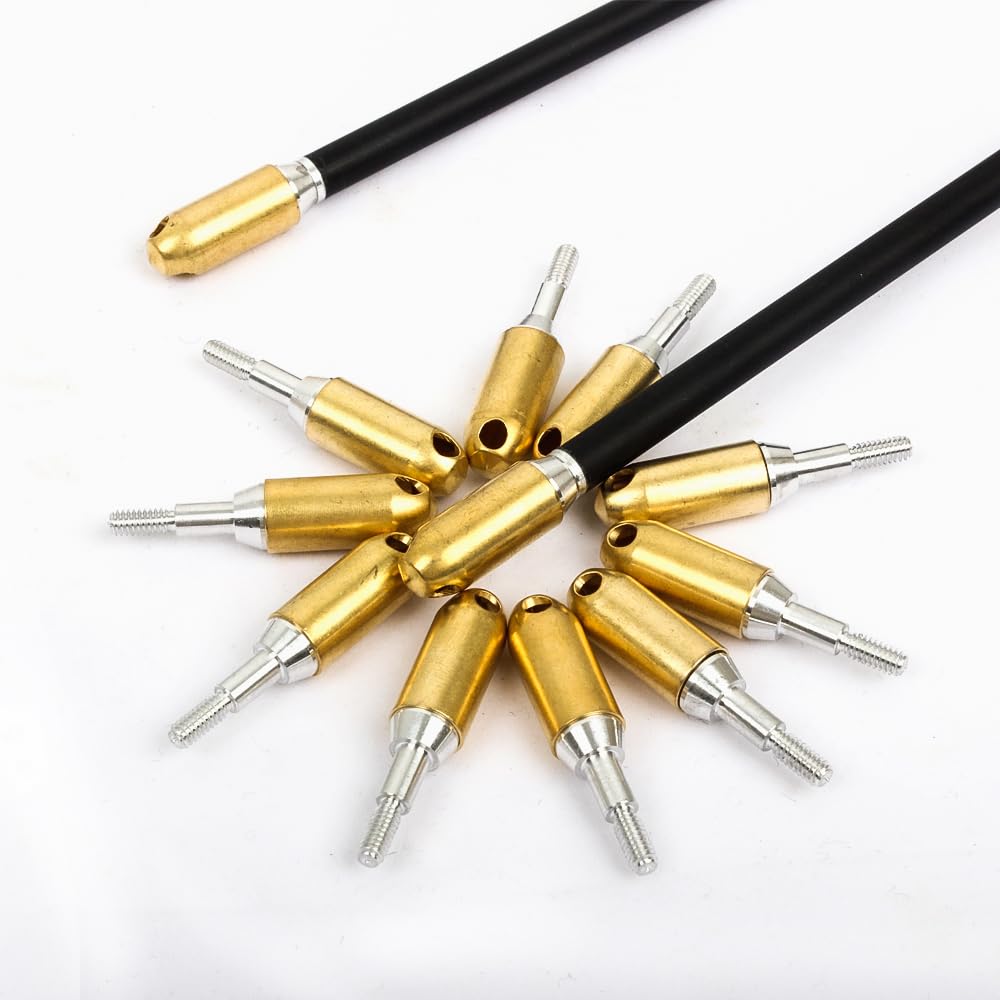 Sarini Têtes de tir à l'arc pointe de flèche sifflante en cuivre 6 pièces diamètre intérieur 6,2 mm