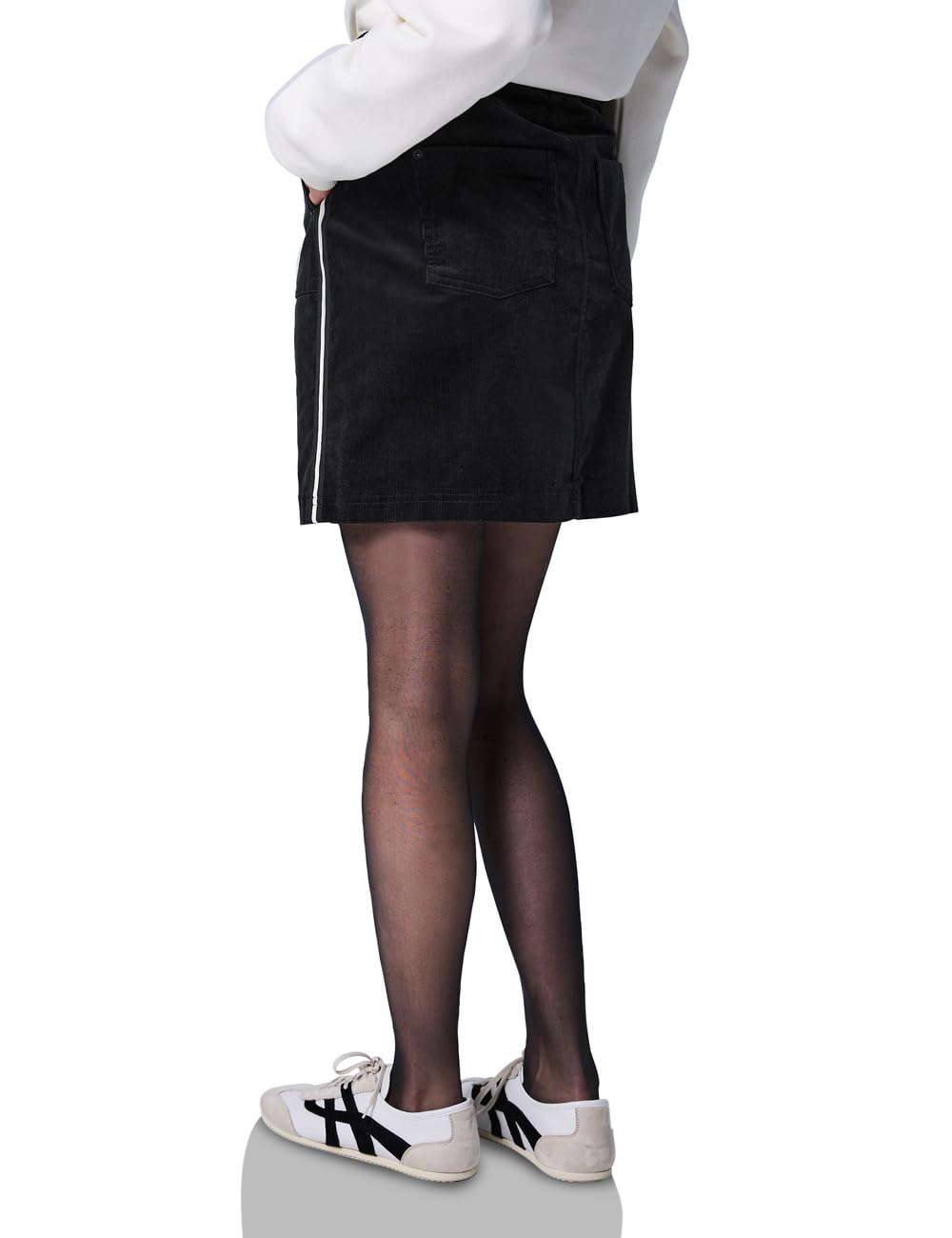 Damen Cord-Rock mit Gallonstreifen