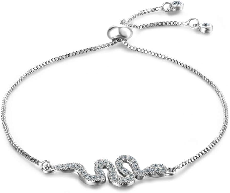 Myzixuan European and American zircon bracelet slightly set zircon serpentine snake bracelet adjustable lady gift