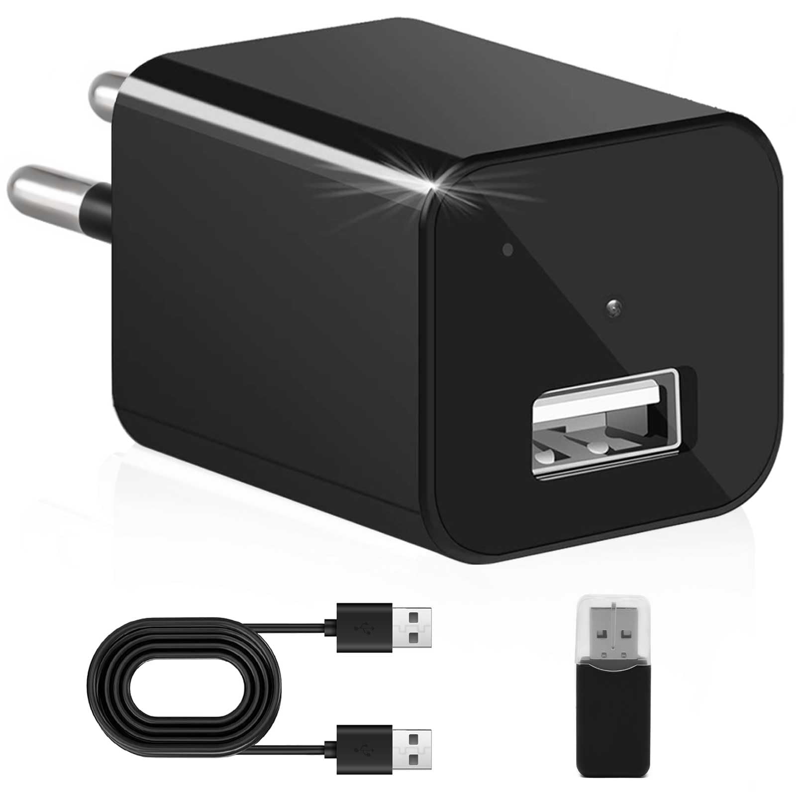 Überwachungskamera HD 1080P Sicherheitskamera Mini Kamera mit USB | Kleine Nanny-Kamera mit Bewegungserkennung, Aufnahmeschleife Videorecorder für Innen/Home/Büro Sicherheit, Ohne WLAN