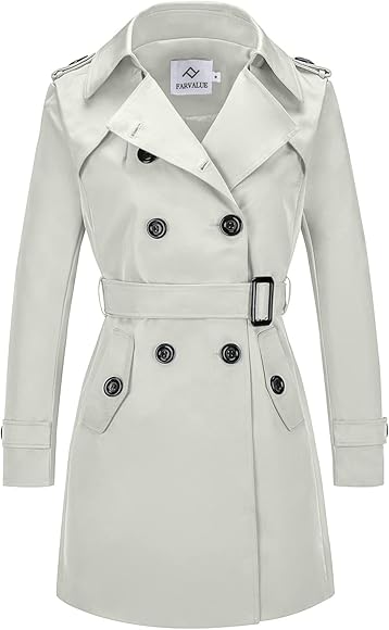 Double breasted water repellent trench coat Clearance