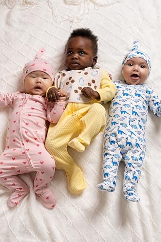 Image of monica + andy Double Zipper One Piece, 100% Organic Baby Clothes for Girls & Boys, Unisex, Preemie, Newborn & Infant Sizes