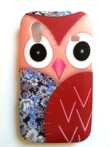 Coque Galaxy Ace S5830 S5839i Chouette Rose clair Fleur Liberty bleu