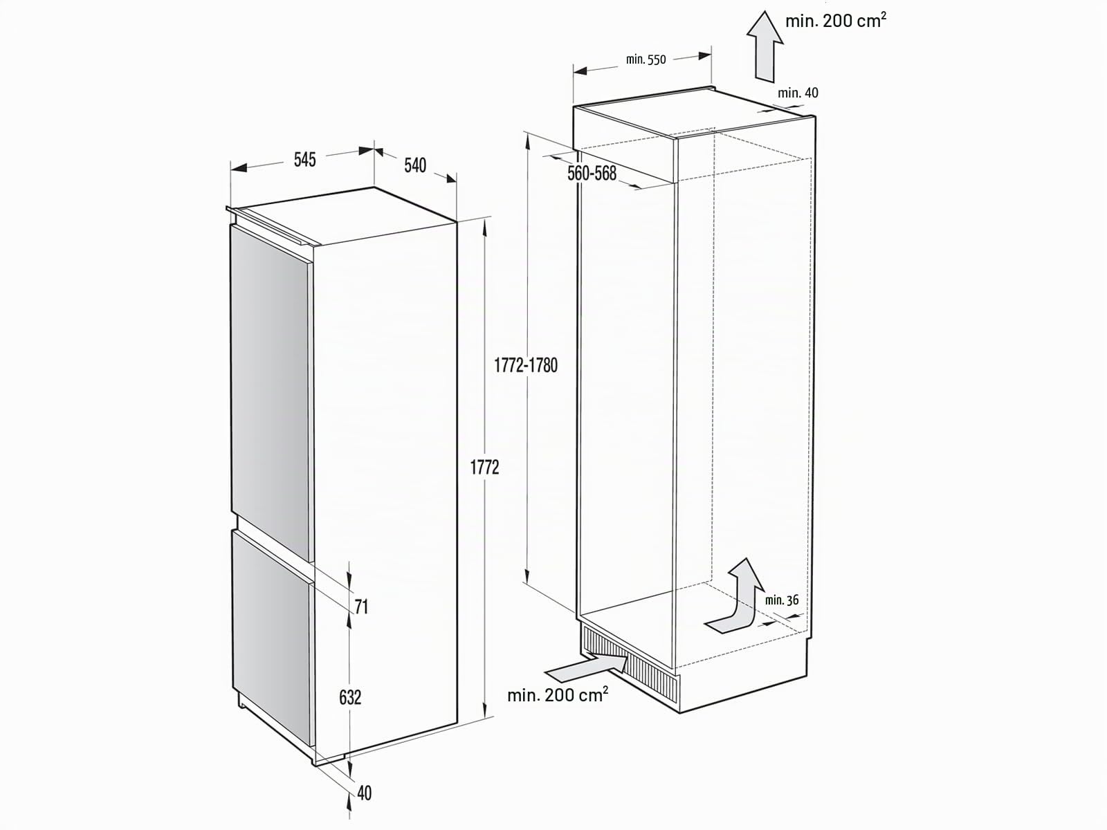 Gorenje NRKI418EP1 Einbau-Kühl-Gefrierkombination