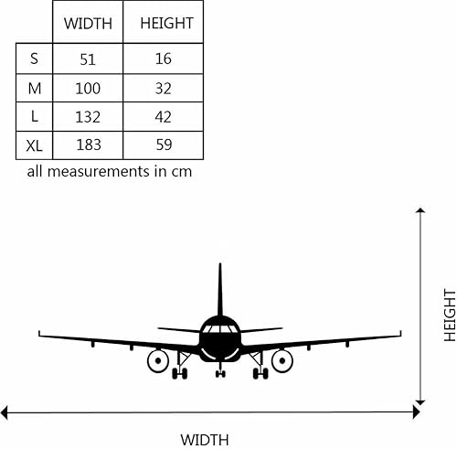 Miniatura 2 de BIBITIME Pegatina de silueta de avión de carga militar del ejército de pilotos voladores para decoración del hogar (M 39.37 x 12.60 pulgadas, negro)