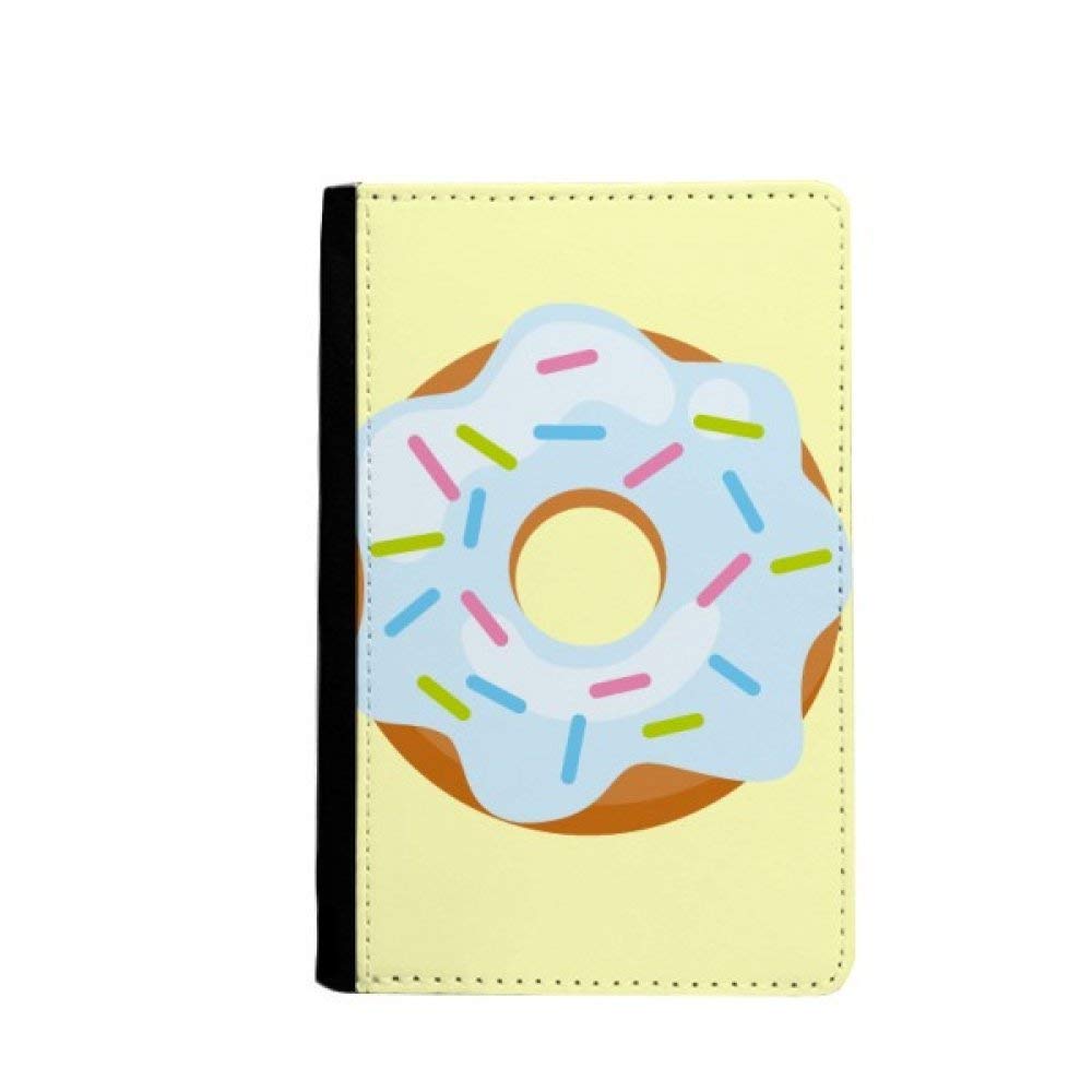 beatChong Blue Doughnut Dessert Sweet Food Passport Holder Travel Wallet Cover Case Card Purse