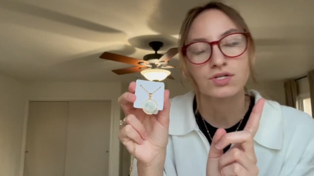 Forget-Me-Not and Queen Anne's Lace Pressed Wildflower Necklace | Gold Pressed Flower Necklace | Personalized Handmade Necklaces | Real Flower Necklace | Bridesmaid Jewelry | 18” - Image 11