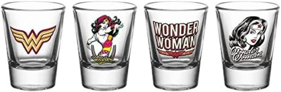 DC Comics Wonder Woman, 60'S Pop, Shot Glasses, Various