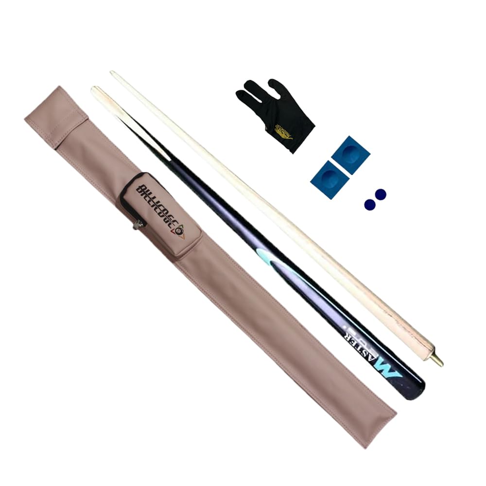 Combo – Billiard Pool & Snooker Half Joint Cue Stick (9mm) Set with Glove, 2 Tips, 2 Chalk & Premium Rose Gold Cue Cover-picture-38