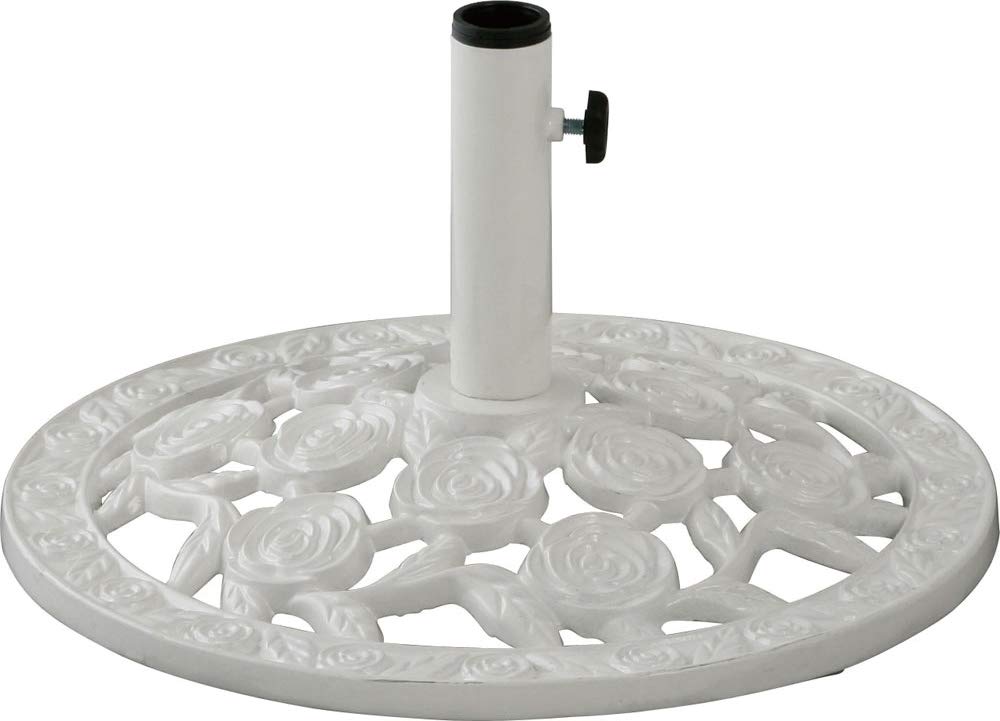 Takasho Garden Umbrella Support Base Stand Portable for Outdoor Lawn Sunshade Terrace Balcony Resorts Malls Beach Patio, Small Weight 12 Kg Dia. 45 cm Colour White