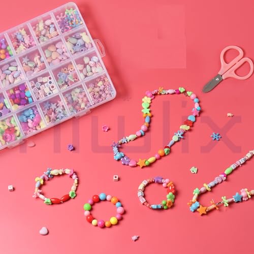 Image of Niwlix Bracelet Making Kit, Colorful Jewellery Making Kit for Kids DIY Bead Set Making, Toys for Girls Age 6-12 Years Old Gifts for Girls