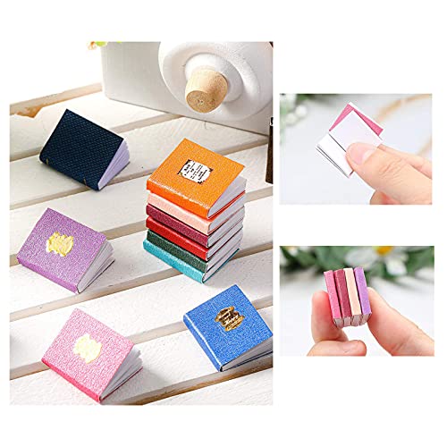 17 Pcs 1:12 Dollhouse Decor Set,8 Pcs Miniature Dollhouse Books,1 Pc Miniature Clipboard And 8 Pcs Colored Pencils Playsets Dollhouse Stationery Supplies For Kids Gift #TOP2
