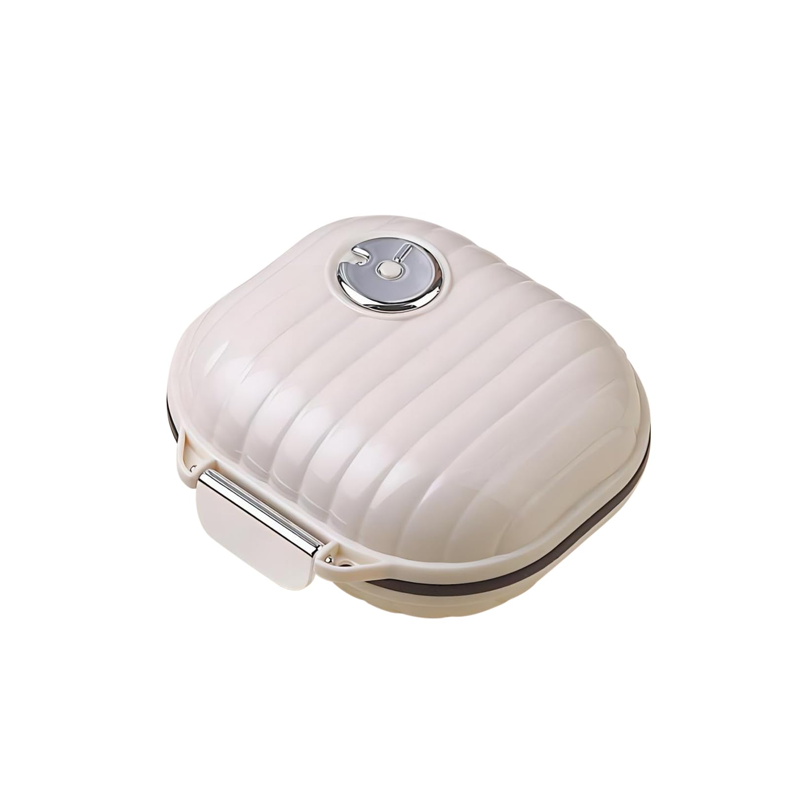 DASITON Weekly(7 Days) Pill Organizer Moisture Proof Small Pill Box,Folding Design,Pocket Purse Daily Pill Case for Purse Pocket to Hold Vitamins,Cod Liver Oil and Other Agents.(Cream)