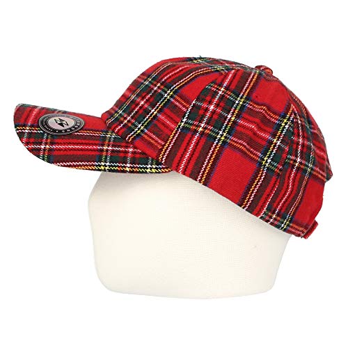 Withmoons Baseball Cap Tartan Plaid Check Winter Hat Kr11087 (Red) #TOP2