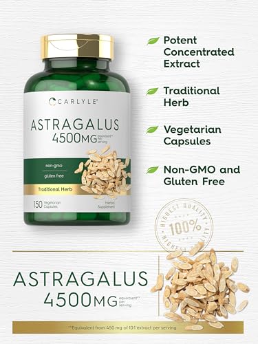 Carlyle Astragalus Root Capsules 4500mg | 150 Count | Vegetarian, Non-GMO, Gluten Free Supplement - Image 5