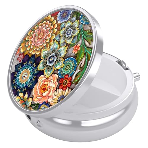 Image of Pill Box, Small Pill Case for Purse & Pocket, Travel Medicine Organizer | Cute Travel Medicine Organizer, Portable Medicine Container Holder to Hold Vitamins, Medication, Fish Oil & Supplement