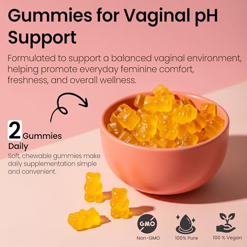 Image of Pharmlitalia Vaginal Probiotics Gummies | ph Balance for Women | Prebiotics and Probiotics for Women | Pineapple Gummies for Women for ph Balance and Vaginal Health | Vaginal Odor Control 60 Gummies