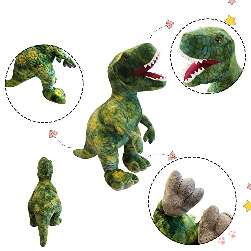 Aixini Stuffed Dinosaur Plush Giant T-Rex Toy - 23.6" Lifelike Stuffed Tyrannosaurus Animal For Boys Kids, Green #TOP3