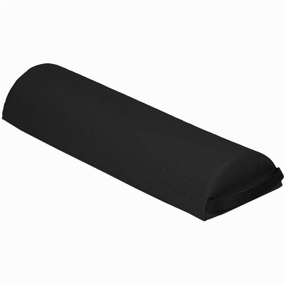 6" Diameter Deluxe Oversized Massage Table 25" Half Bolster - Charcoal Black