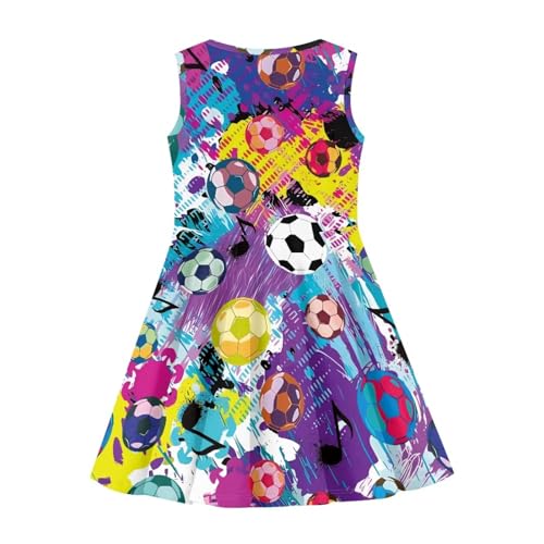 SYtrade Girls Crewneck Sleeveless Dress A-Line Maxi Party Dresses Casual Floral Sundress4