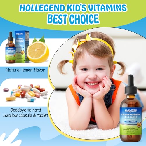 Hollegend CMZLD0828 Liquid Calcium Citrate Drops With Magnesium Zinc Plus L-Lysine, High Absorption Calcium Citrate 600Mg With Vitamin D3 &K2 For Adults & Kids thumb #3