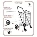 Folding Shopping Cart with 360-Degree Wheels Black (Single Basket)