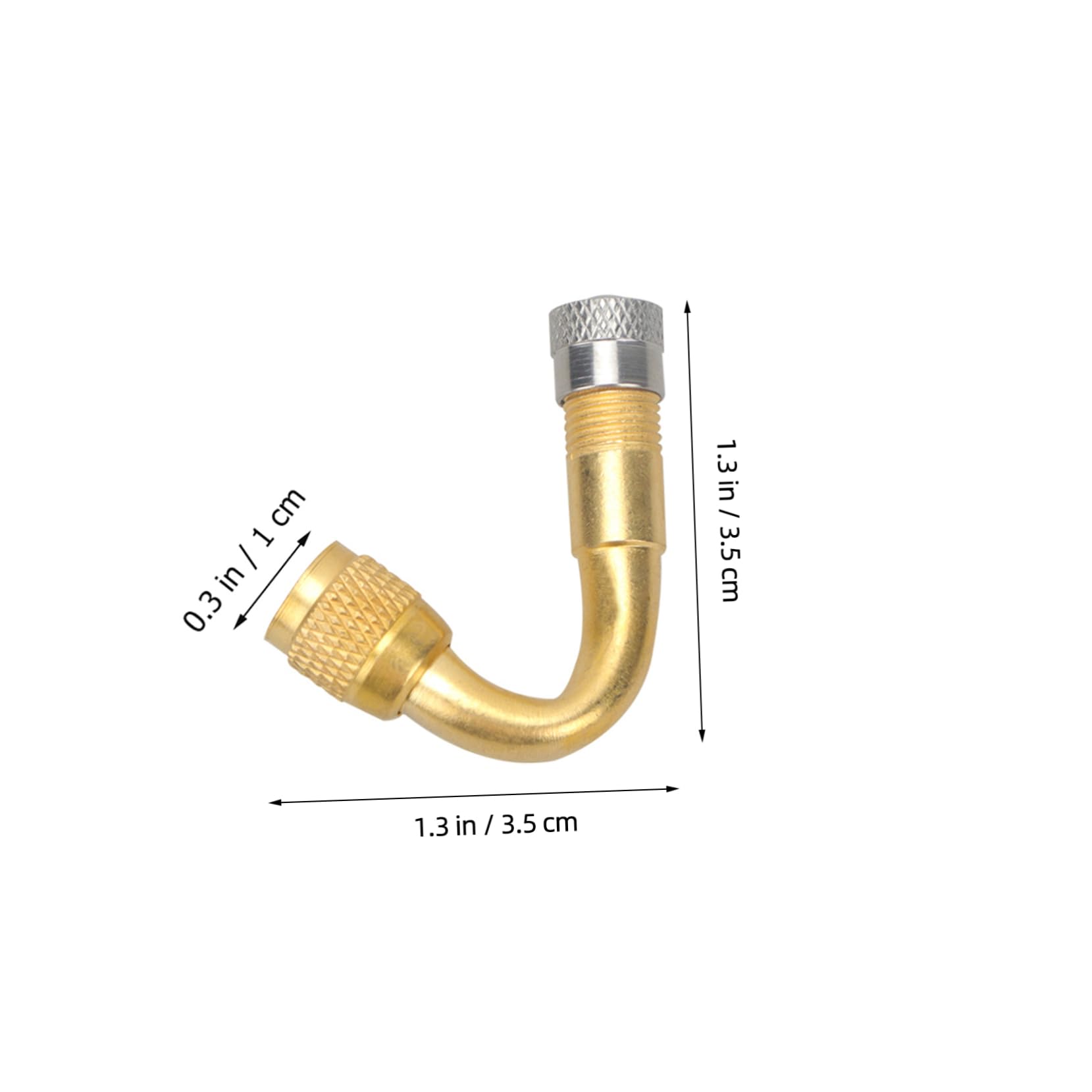 BELLIFFY 3pcs Tire Valve Extension Adapter Elbow Inflator Nozzle for Reach Areas Valve Stem Extenders for Cars Motorcycles and More