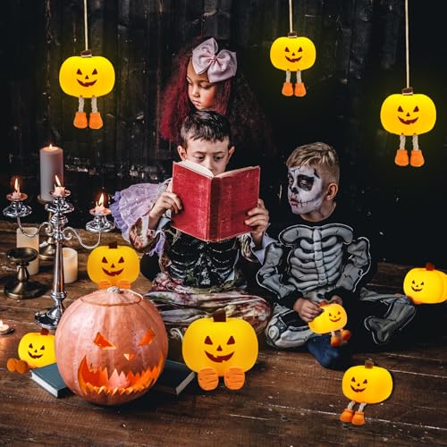 Pumpkin Night Light for Kids Cute Jack O Lantern Halloween Decor Nightlight for Baby Nursery Toddler Squishy Pumpkin Lights Cordless Rechargeable Dimmable Silicone Bedside Lamp Halloween Gifts - Image 3