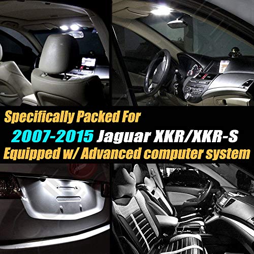 Kit de 12 luces LED interiores para Jaguar XKR 2007-2015 miniatura 2