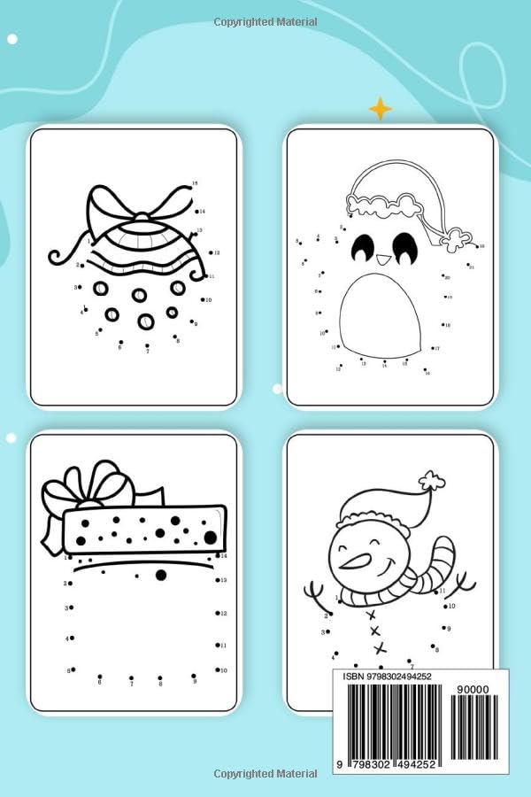 Stocking Stuffers: Christmas Dot To Dot For Kids: Connect the Dots Puzzle Book with Christmas Themes to Paint Cute Illustrations, Holiday Gifts Ideas Stocking Stuffers image 3
