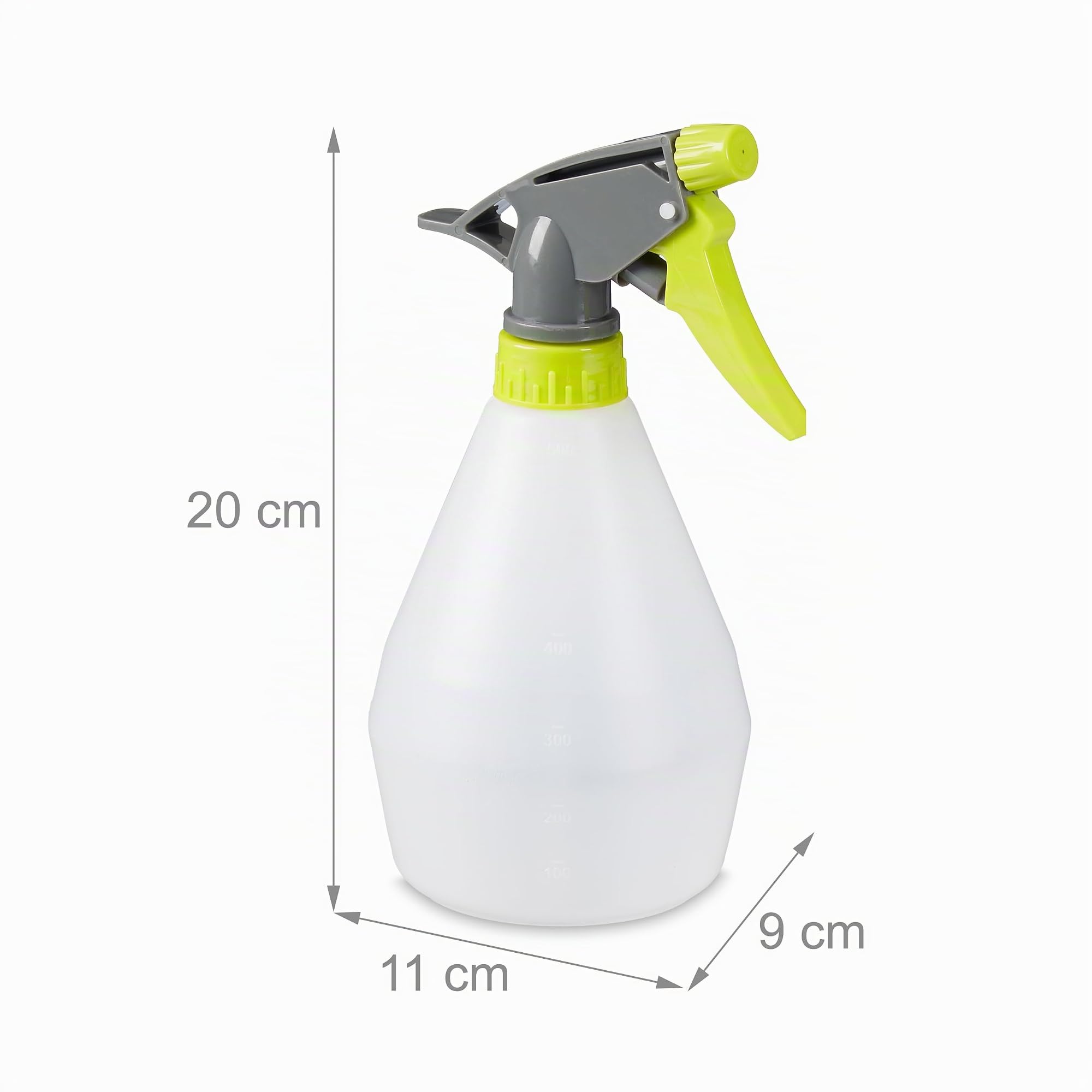 Relaxdays Spruzzino Nebulizzatore, Set 3, 500 ml, Bottiglietta Spray, Spruzzo Nebulizzante e a Getto, Plastica, Bianco