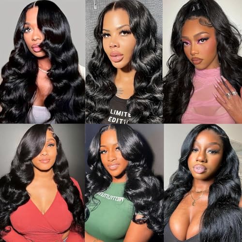 15A Human Hair Bundles 16 18 20 Inch 100% Unprocessed Brazilian Virgin Hair Glossy Quick Weave Body Wave 3 Bundles Deals Natural Black Extensions - Image 6